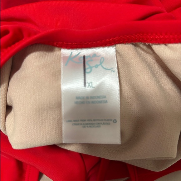 Red One Piece Swimsuit Sz XL Vacation Vibes.  Poolside. SKU 2 - Picture 4 of 7